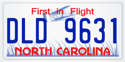 NC license plate DLD9631