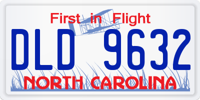 NC license plate DLD9632