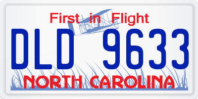 NC license plate DLD9633