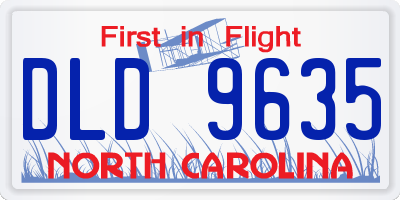 NC license plate DLD9635