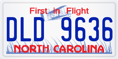 NC license plate DLD9636