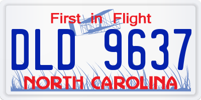 NC license plate DLD9637