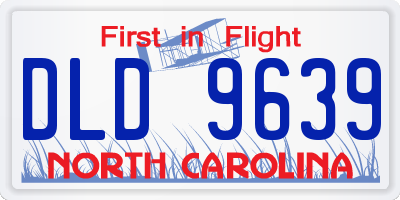 NC license plate DLD9639