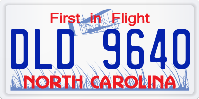 NC license plate DLD9640