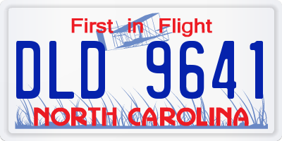 NC license plate DLD9641