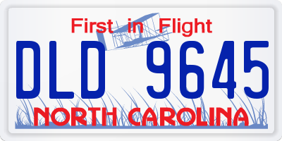 NC license plate DLD9645