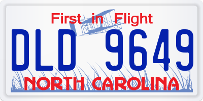 NC license plate DLD9649