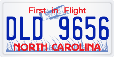 NC license plate DLD9656