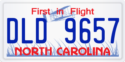 NC license plate DLD9657