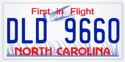 NC license plate DLD9660