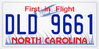 NC license plate DLD9661