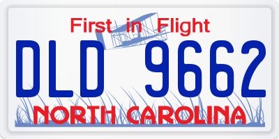 NC license plate DLD9662