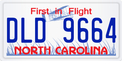 NC license plate DLD9664