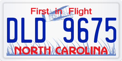 NC license plate DLD9675