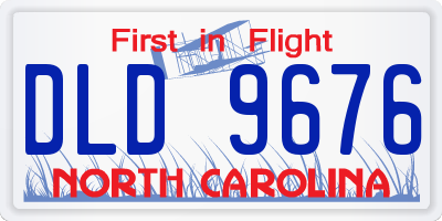 NC license plate DLD9676