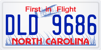 NC license plate DLD9686