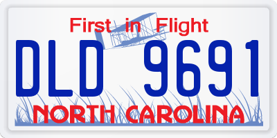 NC license plate DLD9691