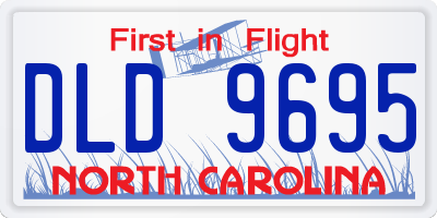 NC license plate DLD9695