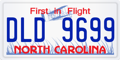 NC license plate DLD9699