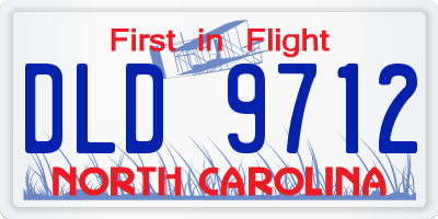 NC license plate DLD9712