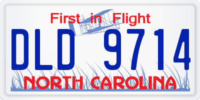 NC license plate DLD9714