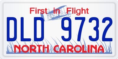 NC license plate DLD9732