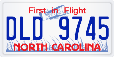 NC license plate DLD9745