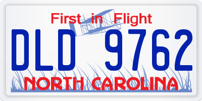 NC license plate DLD9762
