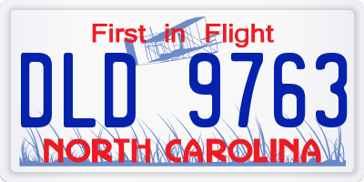 NC license plate DLD9763