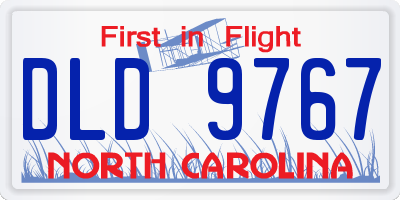NC license plate DLD9767