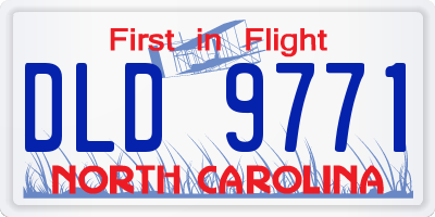 NC license plate DLD9771