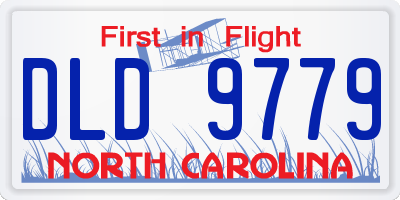 NC license plate DLD9779