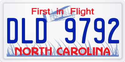 NC license plate DLD9792