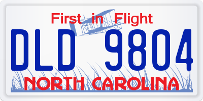 NC license plate DLD9804