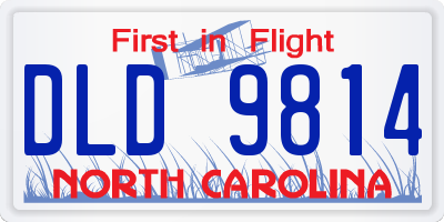 NC license plate DLD9814