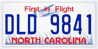 NC license plate DLD9841