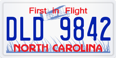 NC license plate DLD9842