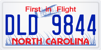 NC license plate DLD9844
