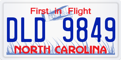 NC license plate DLD9849