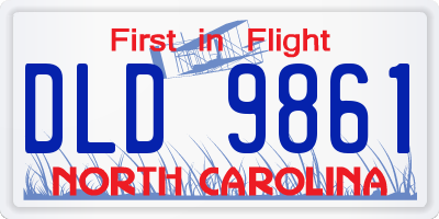 NC license plate DLD9861