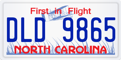 NC license plate DLD9865