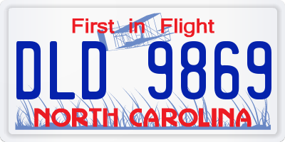 NC license plate DLD9869