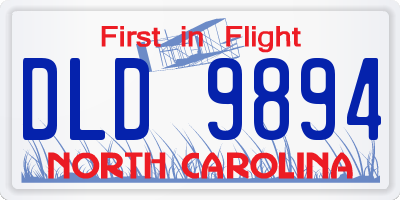 NC license plate DLD9894