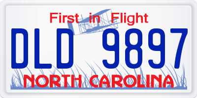 NC license plate DLD9897
