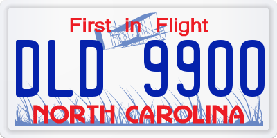 NC license plate DLD9900