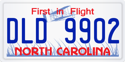 NC license plate DLD9902