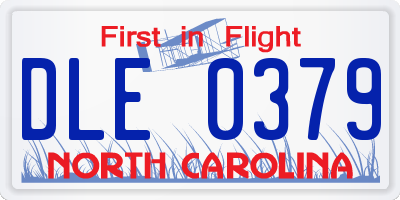 NC license plate DLE0379