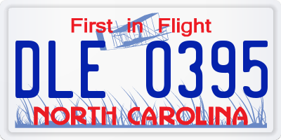 NC license plate DLE0395