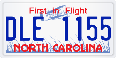 NC license plate DLE1155