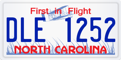 NC license plate DLE1252